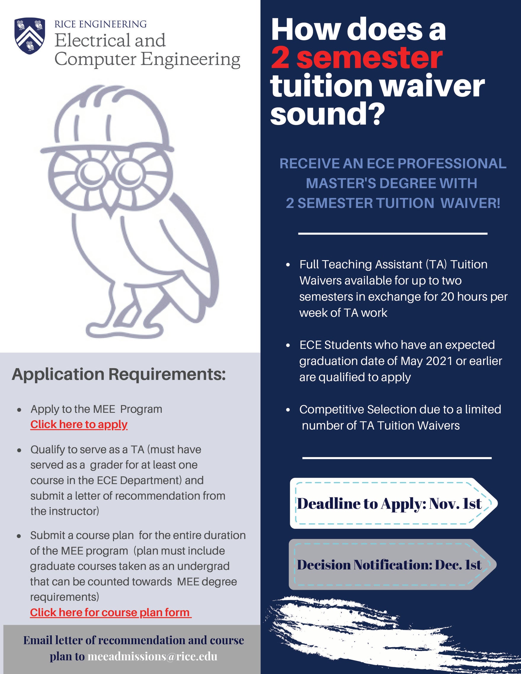 Tuition Waiver Flyer