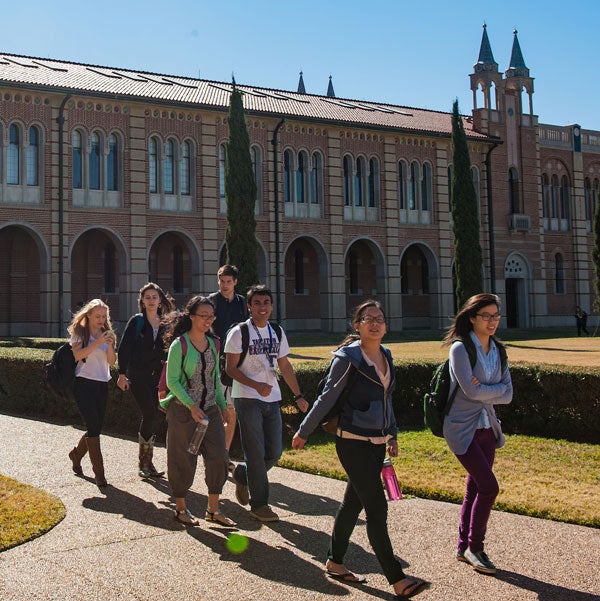 students on campus