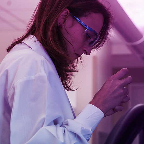 Student working in lab