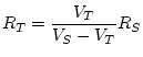 $\displaystyle R_T=\frac{V_T}{V_S-V_T}R_S$