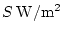 $S\: \rm W/m^2$