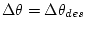 $\Delta\theta=\Delta\theta_{des}$