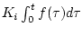 $K_i\int_0^tf(\tau)d\tau$